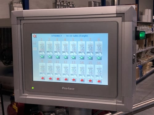 Logiciel Vinitherm sur écran