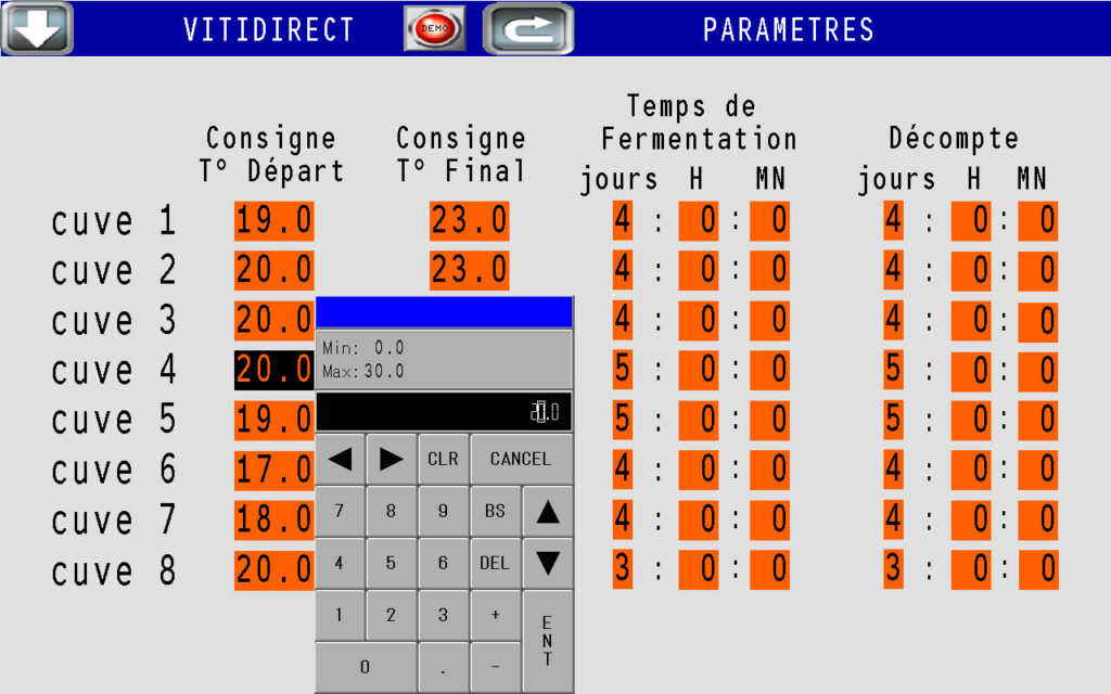 Vinitherm : logiciel de thermorégulation vinicole