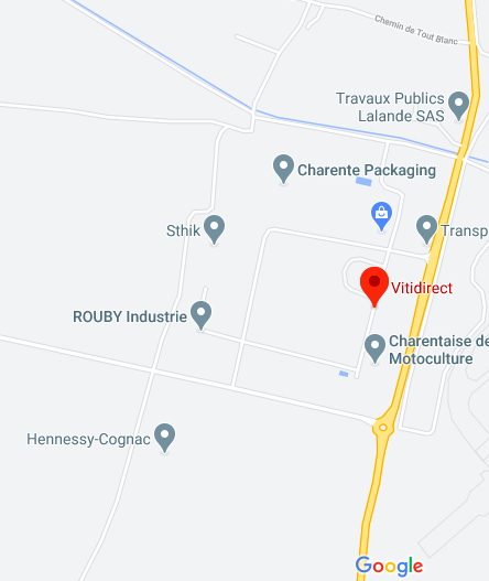 Carte d'accès au magasin vinicole Vitidirect à Cognac